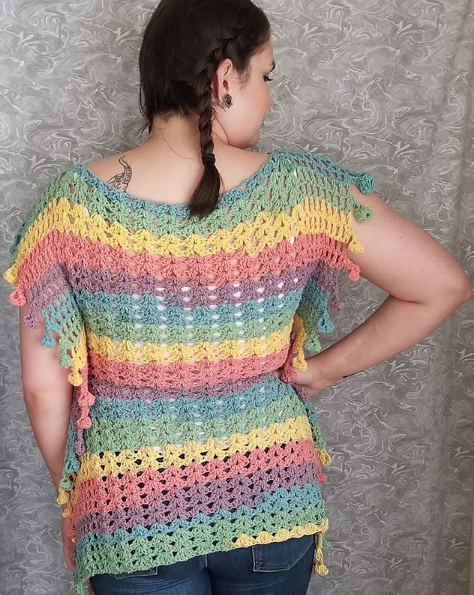 Melu Crochet: Summer Bobble Pom Pom Poncho Pattern Testing Group – Melu ...