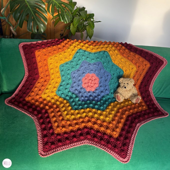 Nebula Bobble Star Dark Rainbow&nbsp;Blanket